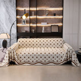 Chenille Jacquard Sofa Throw Cover Blanket, Luxury Thick Woven Couch Cover for Sofa - Ornate Home