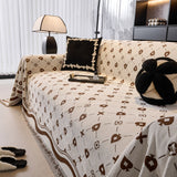 Chenille Jacquard Sofa Throw Cover Blanket, Luxury Thick Woven Couch Cover for Sofa - Ornate Home