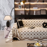 Chenille Jacquard Sofa Throw Cover Blanket, Luxury Thick Woven Couch Cover for Sofa - Ornate Home