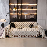 Chenille Jacquard Sofa Throw Cover Blanket, Luxury Thick Woven Couch Cover for Sofa - Ornate Home