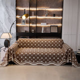 Chenille Jacquard Sofa Throw Cover Blanket, Luxury Thick Woven Couch Cover for Sofa - Ornate Home