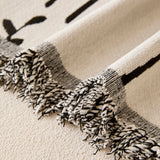 Chenille Jacquard Sofa Throw Cover with Tassel Soft Thick Couch Protector Blanket - Ornate Home