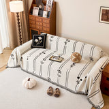 Chenille Jacquard Sofa Throw Cover with Tassel Soft Thick Couch Protector Blanket - Ornate Home