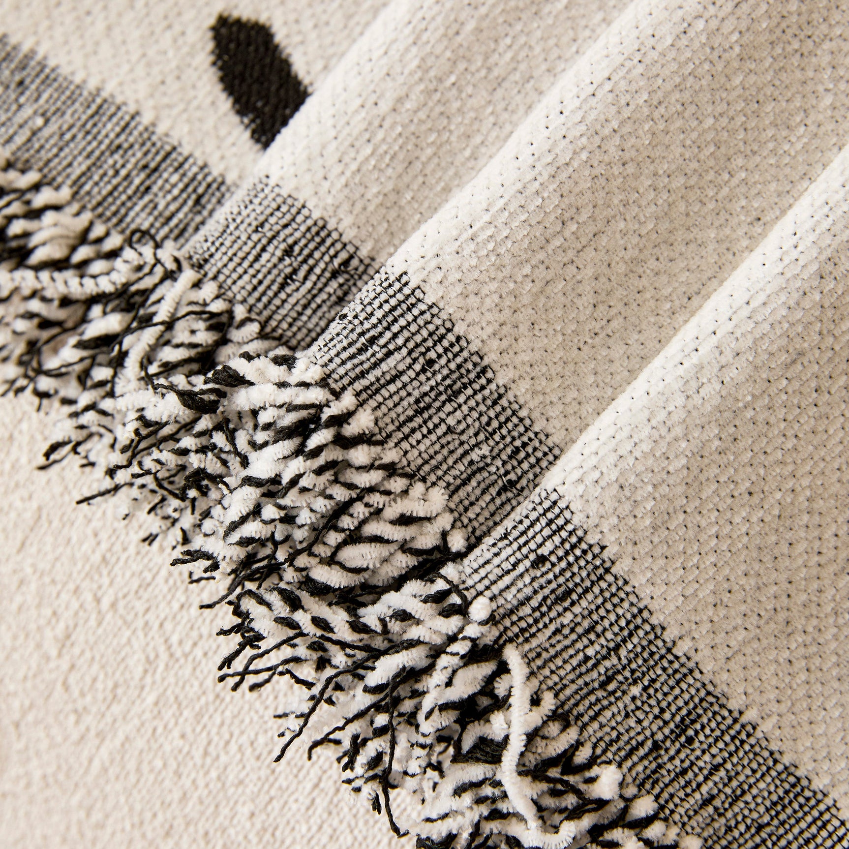 Chenille Jacquard Sofa Throw Cover with Tassel Soft Thick Couch Protector Blanket - Ornate Home