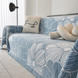 Chenille Jacquard Sofa Throw Cover with Tassels, All-Season Furniture Protector for Home and Office - Ornate Home
