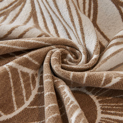 Chenille Jacquard Sofa Throw Cover with Tassels, All-Season Furniture Protector for Home and Office - Ornate Home
