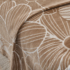 Chenille Jacquard Sofa Throw Cover with Tassels, All-Season Furniture Protector for Home and Office - Ornate Home