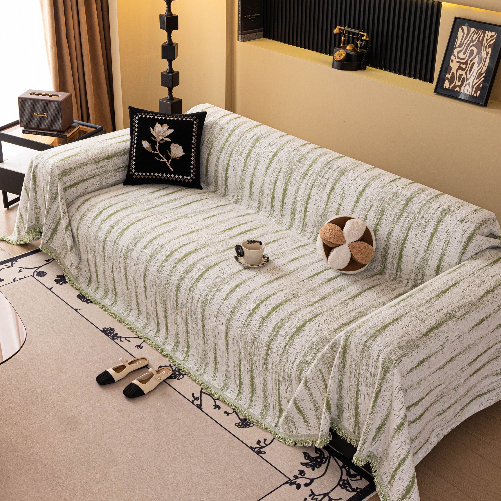 Chenille Oversized Throws for Couches, Washable and Durable Sofa Slipcover for Pets - Ornate Home