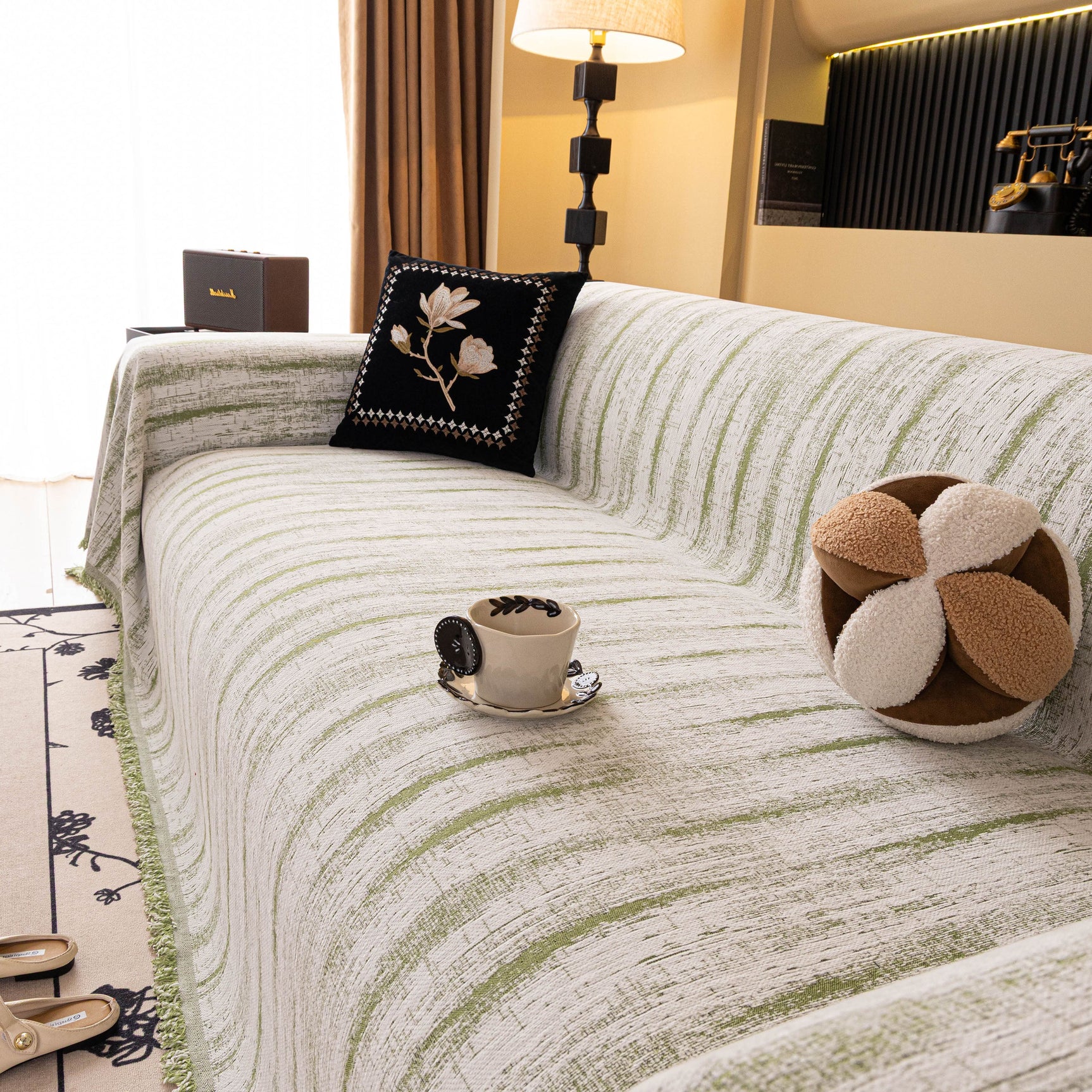 Chenille Oversized Throws for Couches, Washable and Durable Sofa Slipcover for Pets - Ornate Home