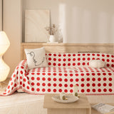 Chenille Polka Dot Sofa Cover Throw, Soft Thick Couch Cover Blanket Furniture Covers - Ornate Home