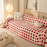 Chenille Polka Dot Sofa Cover Throw, Soft Thick Couch Cover Blanket Furniture Covers - Ornate Home