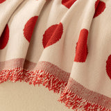 Chenille Polka Dot Sofa Cover Throw, Soft Thick Couch Cover Blanket Furniture Covers - Ornate Home
