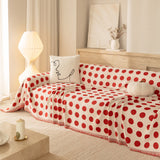 Chenille Polka Dot Sofa Cover Throw, Soft Thick Couch Cover Blanket Furniture Covers - Ornate Home