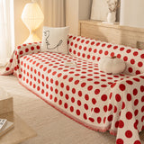 Chenille Polka Dot Sofa Cover Throw, Soft Thick Couch Cover Blanket Furniture Covers - Ornate Home