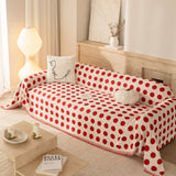Chenille Polka Dot Sofa Cover Throw, Soft Thick Couch Cover Blanket Furniture Covers - Ornate Home