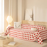 Chenille Polka Dot Sofa Cover Throw, Soft Thick Couch Cover Blanket Furniture Covers - Ornate Home