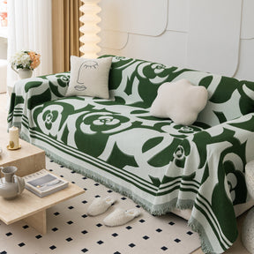 Chenille Sofa Cover Blanket, Couch Cover Blanket Throws for Couches Living Room Furniture Throw Covers - Ornate Home