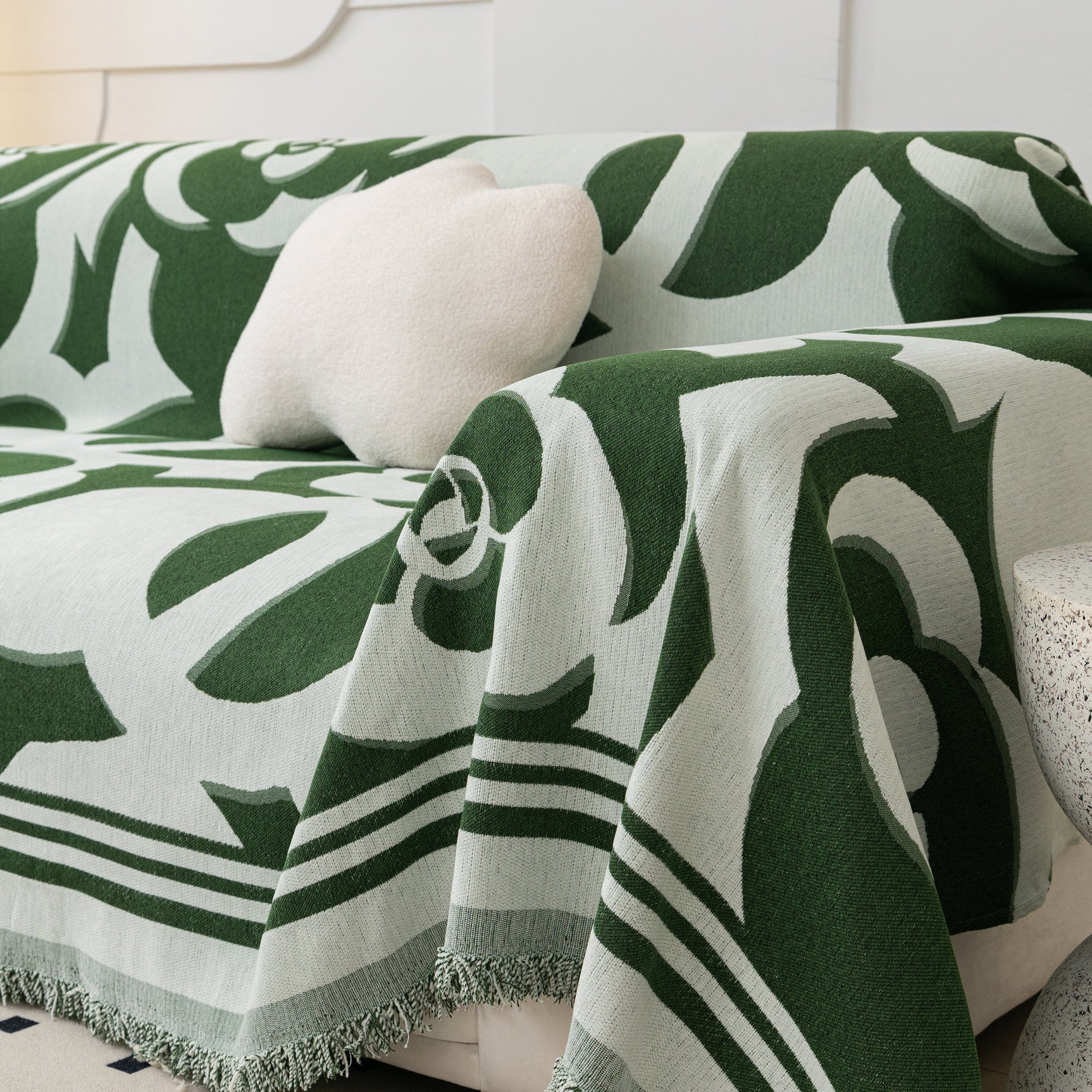 Chenille Sofa Cover Blanket, Couch Cover Blanket Throws for Couches Living Room Furniture Throw Covers - Ornate Home