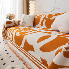 Chenille Sofa Cover Blanket, Couch Cover Blanket Throws for Couches Living Room Furniture Throw Covers - Ornate Home