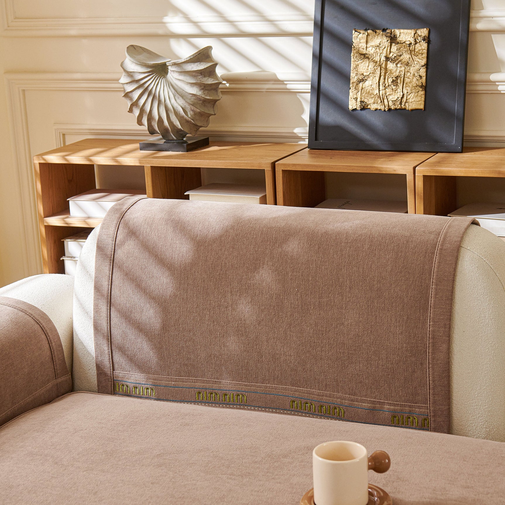 Chenille Sofa Cover Pet Mat, Non-Slip Couch Protector for Sectional & L-Shaped Sofas - Ornate Home