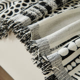 Chenille Sofa Cover Throw Blanket, Boho Geometric Scratch Proof Couch Protector - Ornate Home