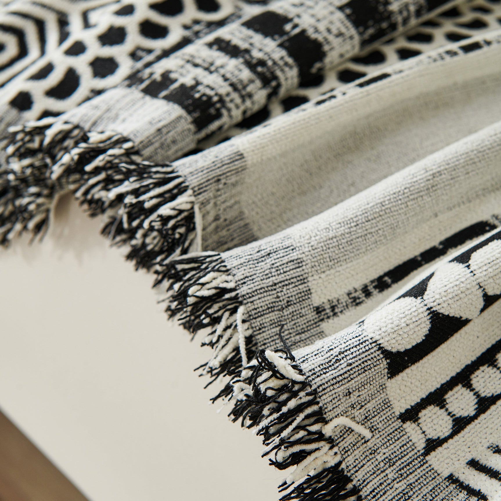 Chenille Sofa Cover Throw Blanket, Boho Geometric Scratch Proof Couch Protector - Ornate Home