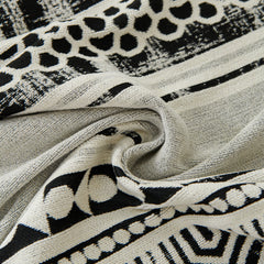 Chenille Sofa Cover Throw Blanket, Boho Geometric Scratch Proof Couch Protector - Ornate Home