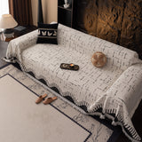 Chenille Sofa Cover Throw Blanket Woven Textured Decorative Furniture Slipcover - Ornate Home