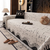 Chenille Sofa Cover Throw Blanket Woven Textured Decorative Furniture Slipcover - Ornate Home