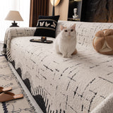 Chenille Sofa Cover Throw Blanket Woven Textured Decorative Furniture Slipcover - Ornate Home