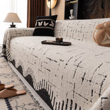 Chenille Sofa Cover Throw Blanket Woven Textured Decorative Furniture Slipcover - Ornate Home