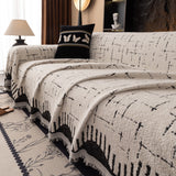 Chenille Sofa Cover Throw Blanket Woven Textured Decorative Furniture Slipcover - Ornate Home