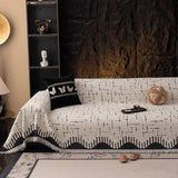 Chenille Sofa Cover Throw Blanket Woven Textured Decorative Furniture Slipcover - Ornate Home