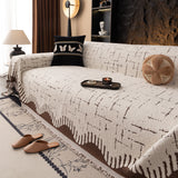 Chenille Sofa Cover Throw Blanket Woven Textured Decorative Furniture Slipcover - Ornate Home