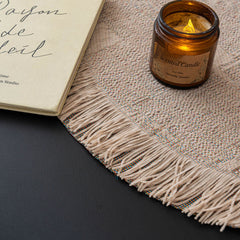 Chenille Sofa Cover Throw Blanket, Woven Textured Minimalist Wabi-Sabi Couch Cover - Ornate Home
