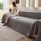 Chenille Sofa Cover Throw Couch Cover Blanket, Soft Slipcover Alternative for Pets - Ornate Home