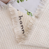 Chenille Sofa Cover Throw, Smile Couch Cover Blanket Throws for Couches, Soft Sofa Towel - Ornate Home
