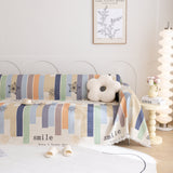 Chenille Sofa Cover Throw, Smile Couch Cover Blanket Throws for Couches, Soft Sofa Towel - Ornate Home