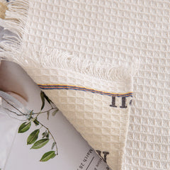 Chenille Sofa Cover Throw, Smile Couch Cover Blanket Throws for Couches, Soft Sofa Towel - Ornate Home