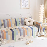 Chenille Sofa Cover Throw, Smile Couch Cover Blanket Throws for Couches, Soft Sofa Towel - Ornate Home