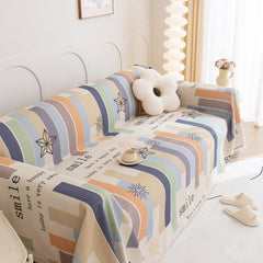Chenille Sofa Cover Throw, Smile Couch Cover Blanket Throws for Couches, Soft Sofa Towel - Ornate Home