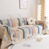 Chenille Sofa Cover Throw, Smile Couch Cover Blanket Throws for Couches, Soft Sofa Towel - Ornate Home