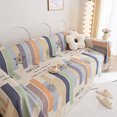 Chenille Sofa Cover Throw, Smile Couch Cover Blanket Throws for Couches, Soft Sofa Towel - Ornate Home
