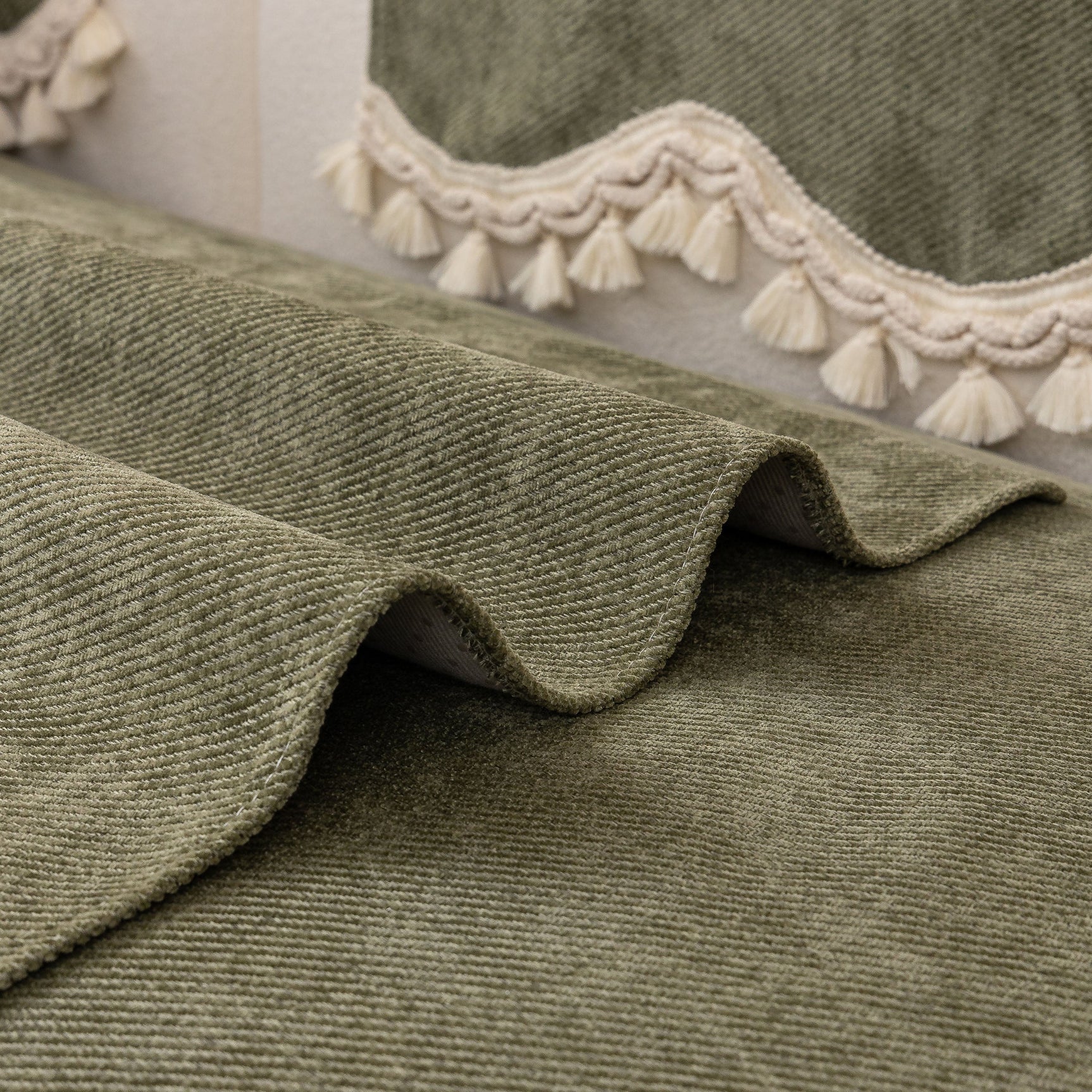 Chenille Sofa Cover Towel – Non-Slip, Washable Pets Couch Protector with Tassels - Ornate Home