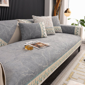 Chenille Sofa Slipcover, Non Slip Couch Seat Covers, Quilted Sofa Mat, Furniture Protector for Dogs - Ornate Home