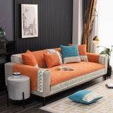 Chenille Sofa Slipcover, Non Slip Couch Seat Covers, Quilted Sofa Mat, Furniture Protector for Dogs - Ornate Home
