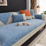 Chenille Sofa Slipcover, Non Slip Couch Seat Covers, Quilted Sofa Mat, Furniture Protector for Dogs - Ornate Home