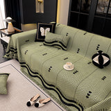 Chenille Sofa Throw Cover, Textured Chevron Decorative Couch Blanket for Living Room - Ornate Home