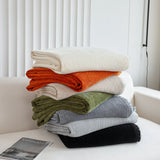 Chenille Thickened Solid Couch Blanket Throws, Reversible Couch Covers for Sectional Couches - Ornate Home