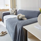Chenille Thickened Solid Couch Blanket Throws, Reversible Couch Covers for Sectional Couches - Ornate Home